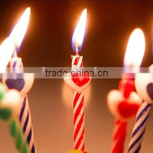 Love Heart Colour Screw Thread Birthday Candle Wholesale thumbnail-1