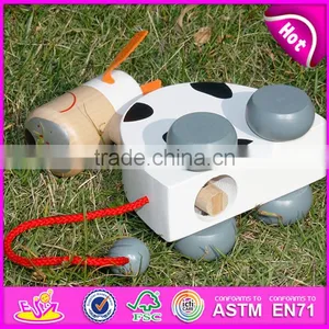 New Kid Cute Wooden Dog Pull Line Toy,Animal Design Wooden Pull Toy for Kids,Wooden Pull and Push Toy for Children W05B095 thumbnail-4