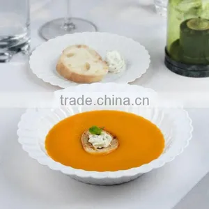 12 oz Plastic White Round Scalloped Dessert Bowl for Sale,OEM Plastic Soup Salad Scalloped White Bowl 12 oz thumbnail-1
