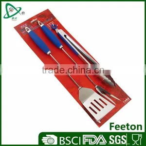 3pcs Stainless Steel Portable Korean Bbq Exhaust Set With TPR Handle thumbnail-1