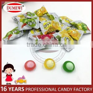 Halal Tablet Center Filled Fruit Hard Candy in Square Jar thumbnail-4