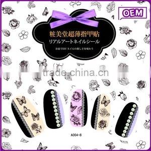 Joyme New Hot Sale Simple Flower Nail Tattoos Water Transfer Custom Nail Wraps Nail Art thumbnail-2