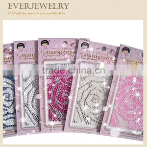 Mobile Phone Decoration Sticker Bling Rhinestone Cellphone Stickers thumbnail-1