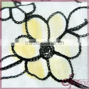 Elegant Big Floral Printed Embroidered Cotton Lace Fabric for Dress/blouse thumbnail-6