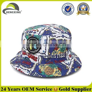 Custom Fashion Pineapple Print Sublimation Bucket Hat thumbnail-1