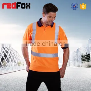 T-shirt Purple V-neck Cheap T-shirt High Visibility Safety Orange T-shirt thumbnail-3
