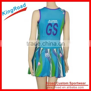 Pro Team Custom Netball Jersey Custom Sublimation Basketball Jersey Netball Dresses thumbnail-6