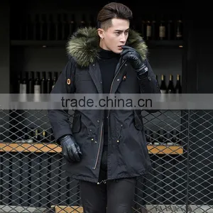 CX-G-P-13 Hot Sale Wholesale Winter Coat Real Raccoon Fur Lining Fur Parka thumbnail-3