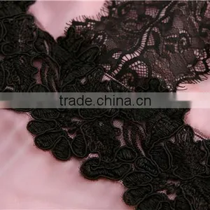 2015 Latest Half Sleeve Lace Patch Silk Light Simple Chiffon Maxi Dress thumbnail-3