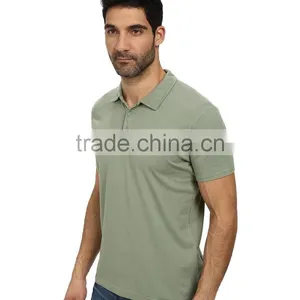 Custom High Quality Mens High Quality Stiff Collar Grey Cotton Polo Shirts thumbnail-2