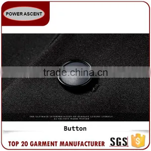 Wholesale Suit Polyester Fabric Black 1-Button Suits For Men thumbnail-5