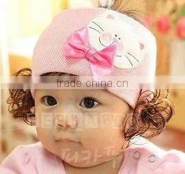 New Feather Baby Headband Head Piece Elastic Flower thumbnail-1