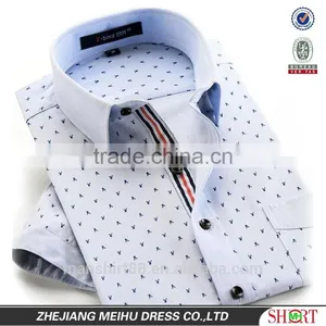Latest Fashion Print Dobby Short Sleeve Man Casual Shirt thumbnail-2