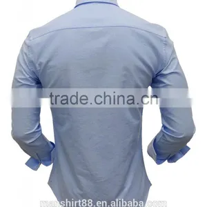 2017 New Design London Collar Special Placket and Pocket Oxford Men Shirts thumbnail-3