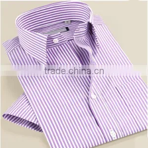 New Style 2016 Men Striped Short Sleeve Casual Dress Shirt , Men Garment thumbnail-5