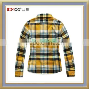 WOMEN'S YELLOW PLAIDS SHIRT FANCY DESIGN LADY'S BLOUSE SIZE S-2XL thumbnail-2
