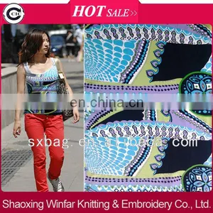 Single Jersey Spandex Knitting Printed Rayon Wholesale Cheap Viscose Fabric for Price thumbnail-1