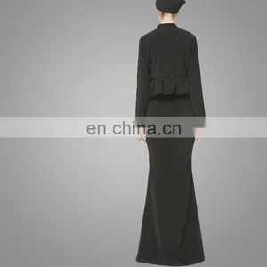 Jacket Maxi Dress Peplum Mermaid Shape Skirt thumbnail-5