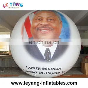 Full Printed Inflatable Balloon, Round Inflatable Balloon Print With a Man/president/woman thumbnail-1