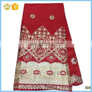 2014 African Wear Beaded Raw Silk George Raw Silk Fabric for Sale No.LG41200489 thumbnail-3