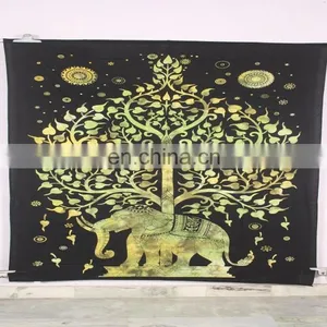 Royal Elephant Indian Wall Hanging Tree Of Life Tapestry Hippie Bedding Beach Throws Bedspread thumbnail-1