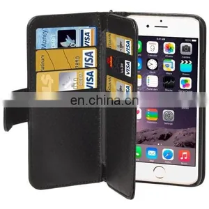 New Design Wallet Style Six Card Slots PU Leather Case With Lanyard for IPhone 6 thumbnail-1