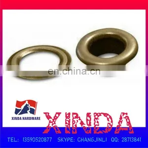 Metal Garment Eyelets for Jeans, Bags and Shoes, Measures 7 to 22mm, Made of Antique Brass Color thumbnail-1