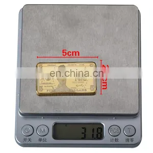 WR 24k Gold Plated Bar USA 5 Bill Dollar Souvenir Coins Fake Bars Quality Us Art Metal Coins for Collection Businesse Gift thumbnail-4