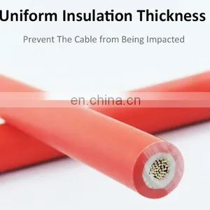 High Quality Multicore Battery 10 AWG 6mm2 Solar Cable Red or Black PV Cable Wire XLPE Jacket thumbnail-4