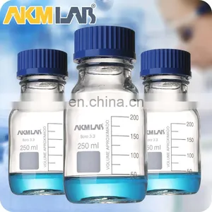 AKMLAB 100ml Borosilicate Reagent Bottle With Blue Plastic Cap thumbnail-2