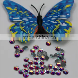Factory Price Wholesale Crystal AB Flatback Hotfix Rhinestones for Sarees Wedding Dresses thumbnail-2