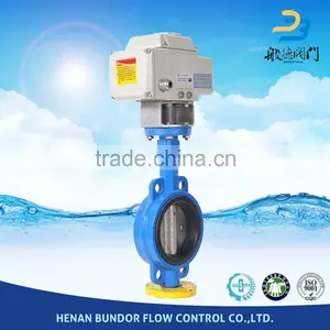 CI/DI PN16 DN300 Quick Switch EPDM Seat Wafer Type Electric Motorized Butterrfly Valve thumbnail-2