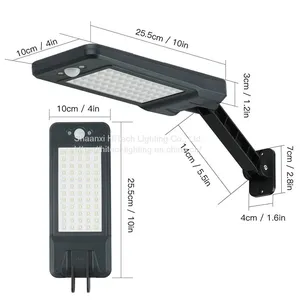 Remote Control LED Solar Street Light Radar PIR Motion Sensor Wall Timing Lamp Waterproof For Garden Yard thumbnail-4