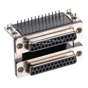 Denentech Right Angle Dual Port DR 25 Female To DR 25 Female D-SUB Connector thumbnail-2