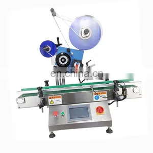10mm Desktop Auto Sticker Machine Boxes Card Square Bottles Caps Flat Labeling Machine thumbnail-1