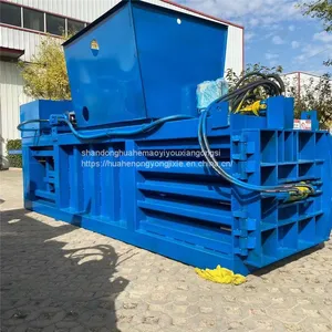 160 Ton Horizontal Hydraulic Baler Cans Plastic Bottle Compressor Paper Shell Cardboard Edge and Leftover Strapping Machine thumbnail-1