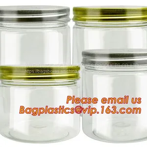 Pet Plastic Bottle Container for Candy Cookies Food Packaging,250ml 500ml PET Plastic Container Bottle Jar thumbnail-4