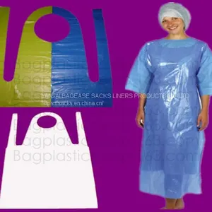 CPE Gown, Medical Disposable Aprons for Doctor, LDPE Coated Biohazard Apron,Surgical Apron, Logo Printed Disposable Medical Plasti thumbnail-3