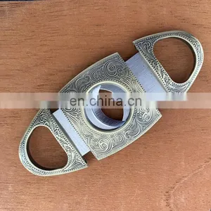High Quality Stainless Steel Portable Carved Antique Cigar Knife thumbnail-5