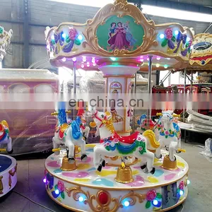 Fairground Musical Carousel Equipment 6 Seats Amusement Rides thumbnail-2