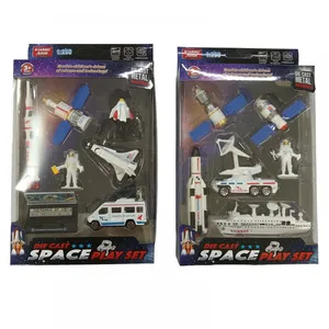 Diecast Space Plat Set Kid Educational Toys Metal Rocket Satellite Shuttle thumbnail-1