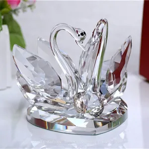 Colored K9 Crystal Swan Wedding Gifts Crystal Wedding Giveaway Gift Crystal Crafts Gifts thumbnail-1