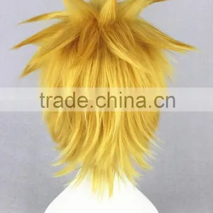 High Quality 35cm Short Straight Bleach Cosplay Hair Wigs Kurosaki Ichigo Light Blonde Wigs Synthetic Anime Cosplay Wig thumbnail-5