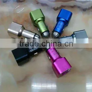 Safety Hammer Car Charger With Metal Aluminum Broken Window Hammer Design Function thumbnail-4