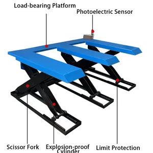 Industrial E U Type Electric Hydraulic Scissor Lift Table Stand Platform thumbnail-2