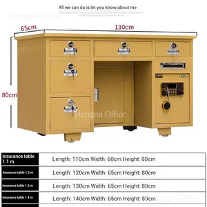 Steel Desk With Safe Compartment | Anti-Theft & Heavy Duty | Corporate Finance Office - OEM Manufacturer thumbnail-2