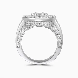 Shining Star Jewelry Fine 925 Sterling Silver Ring Mens Moissanite Diamond Rings thumbnail-4