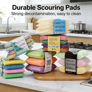 Non-Abrasive Kitchen Sponges 4 Colors Dish Sponges for Non-Stick & Delicate Surfaces thumbnail-4