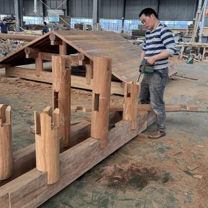 Customized Factory for Wooden Ancient - Style Corridors for Courtyards, Scenic Spots and Parks. Wooden Archaized Corridors thumbnail-1