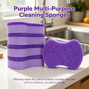 Multi Purpose Printed Scouring Sponge Non Toxic Safe Cookware Cleaning Pad thumbnail-2